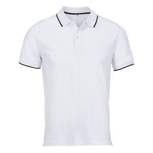SOLS Unisex Adult Palermo Polo Shirt / White/French Navy